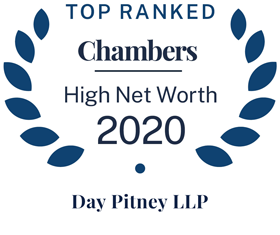 Ranked Nationwide, and Band 1 in Private Wealth Law, CT and MA, by Chambers HNW (Chambers & Partners), 2016-2020