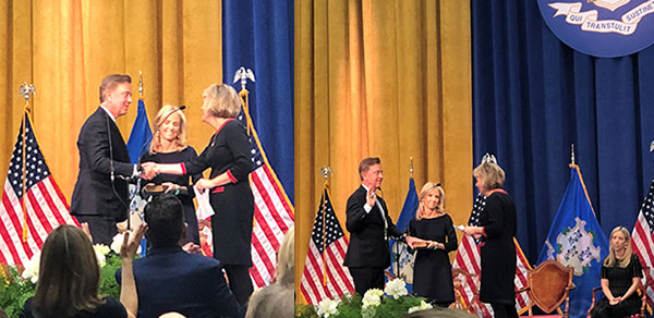 Ned Lamont was sworn in as eh 89th governor of CT by DP Partner Chase Rogers